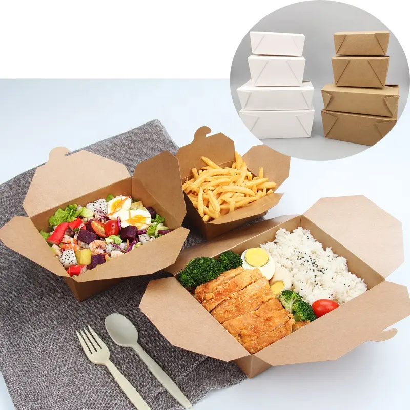 биоразлагаемые бумажные коробки для пищевых продуктов с логотипом