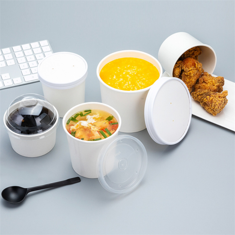 тарелка для супа из крафт-бумаги, безопасная для использования в микроволновой печи