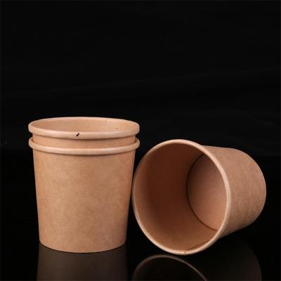 Пищевые чаши крафт-бумаги с крышкой для супа или сухих фруктов