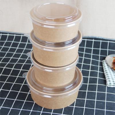 Одноразовый коричневый крафт бумаги салат на выносные чаши с крышкой