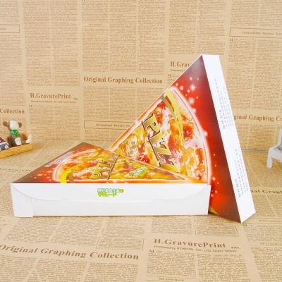 одноразовая бумажная коробка для упаковки пиццы в форме треугольника
