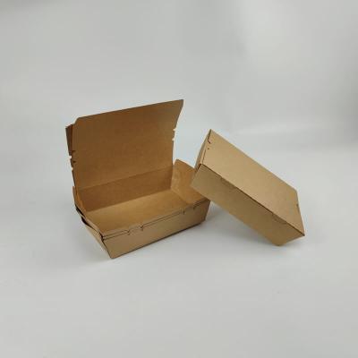 одноразовые биоразлагаемые коробки для закусок с логотипом из крафт-бумаги
