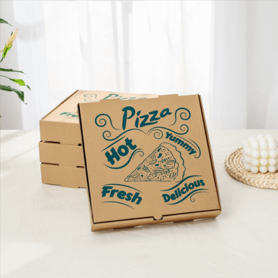 Brown disposable box pizza