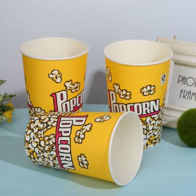 одноразовая коробка для упаковки чипсов из бумажного ведра для попкорна
