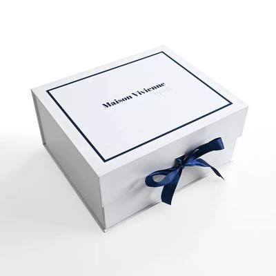 Подарочная коробка изготовленной на заказ бумажной роскошной магнитной упаковки с лентой
